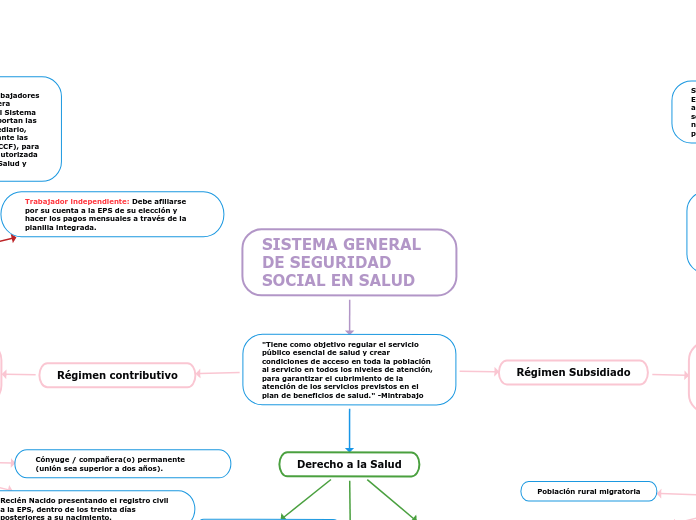 Sistema General De Seguridad Social En Sal Mind Map